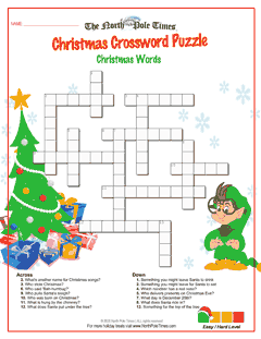 free christmas printable crossword puzzles for kids