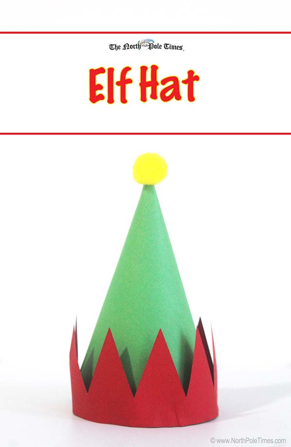 Paper Elf Hat Template Printable