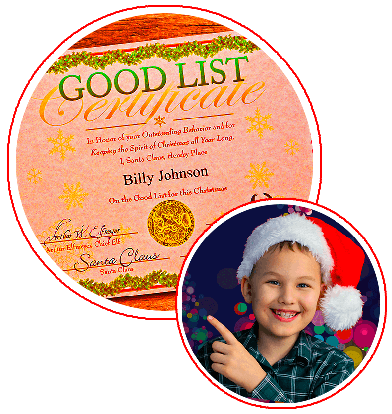 [Personalized Good List Certificate]