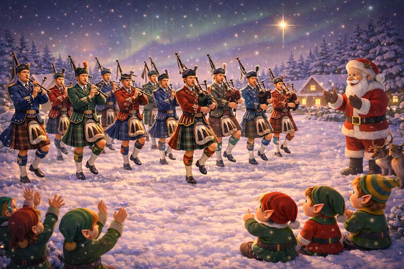 [On the Eleventh Day of Christmas: Pipers Piping]
