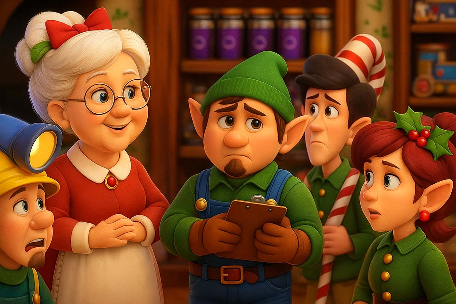 [Mrs. Claus Rallies the North Pole Elves]