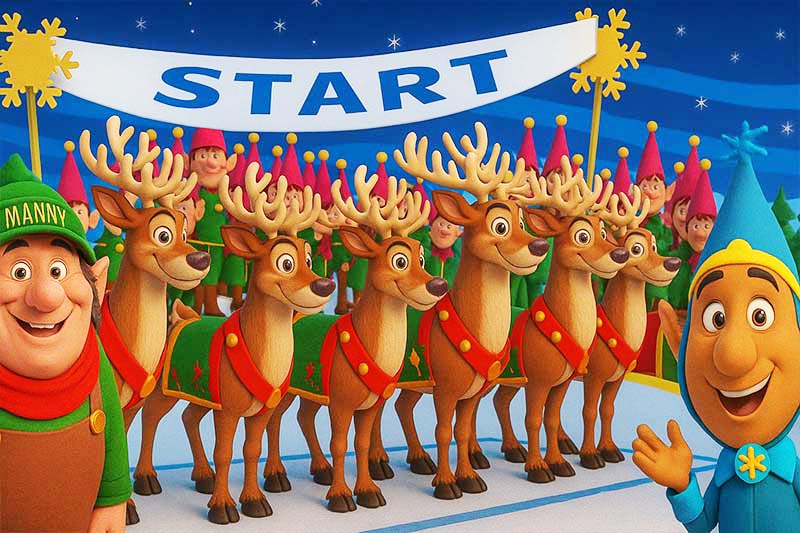 [Reindeer Games: 2222 Mile Marathon Begins]