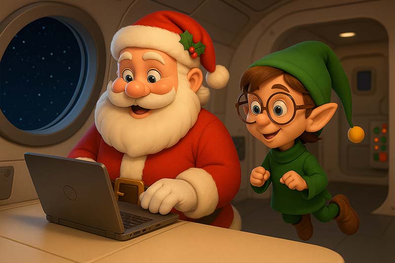 [Santa Sends an Email From Space]