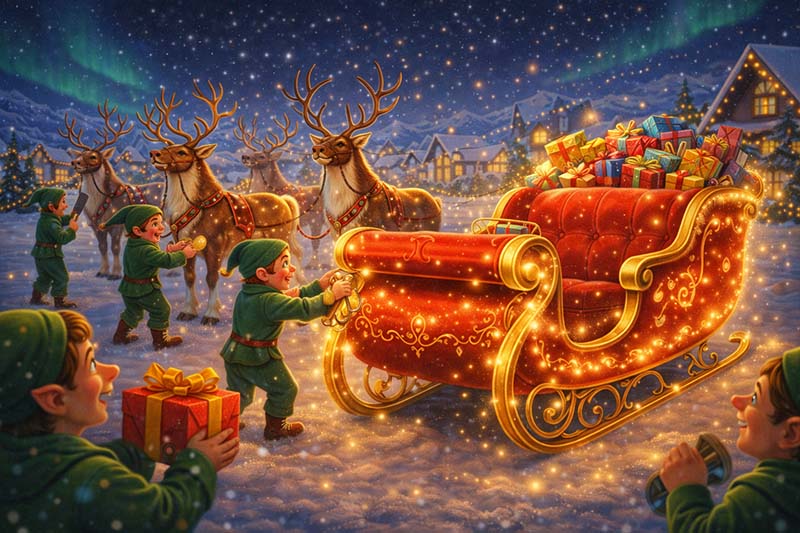 [Santa and Reindeer Ready]